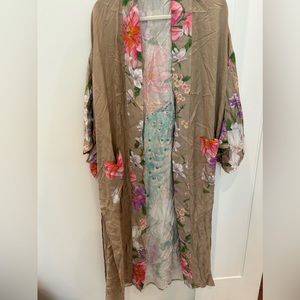 Spell and the Gypsy Waterfall Maxi Kimono Taupe